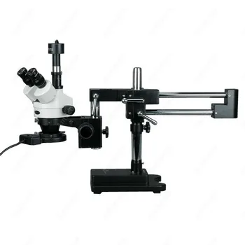 Микроскоп с тринокулярной стрелой-AmScope Поставляет Стереомикроскоп с 3,5-90-кратным увеличением с тринокулярной стрелой и 3-мегапиксельной цифровой камерой