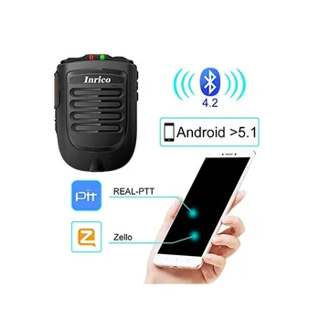 Мини-колонки Inrico B01 Zello, беспроводной микрофон PTT, портативная рация для Android, микрофоны, портативный Bluetooth-динамик