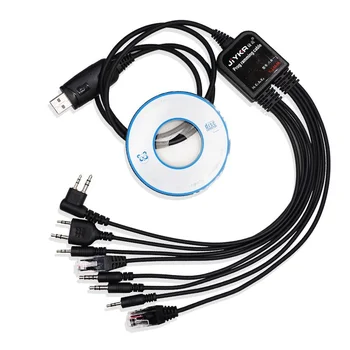 Многофункциональный USB-кабель для программирования 8 в 1 с CD Baofeng Walkie Talkie UV5R UV82 для Motorola TYT Kenwood Yaesu HYT Radio