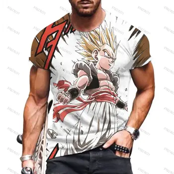 Мужская футболка Dragon Ball Z Вегета Гоку Лето 2023, Детская Уличная одежда с коротким рукавом в стиле Аниме, Новая одежда для родителей и детей, Новая
