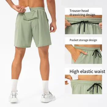 Мужские Летние шорты для фитнеса Lulu С Тем же абзацем - Это Легкие, дышащие И быстросохнущие Спортивные шорты для фитнеса И плотные брюки