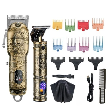 Набор машинок для стрижки волос JM-2022, Электрический Триммер для волос, Беспроводная Бритва, Триммер, Мужская Парикмахерская Машинка для стрижки волос для мужчин USB
