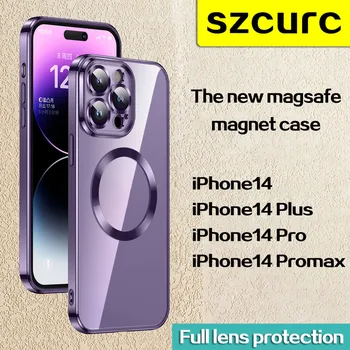 Новый роскошный чехол magsafe High-end для iPhone 14 Pro Max, чехол для телефона iphone 13 12 11, ультратонкий защитный чехол с магнитным отсосом