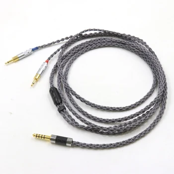 Обновите баланс 4,4 мм /2,5 мм 8 ядер 7N OCC Посеребренный кабель для наушников для наушников Sennheise HD700
