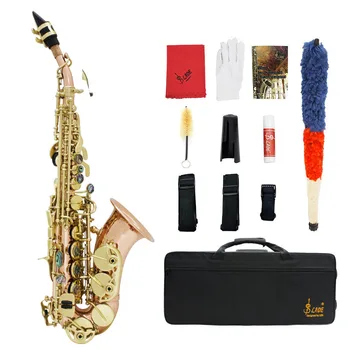Оптовая продажа фосфорно-медный высокочастотный саксофон с небольшим изгибом Си-бемоль, латунный трубчатый саксофон
