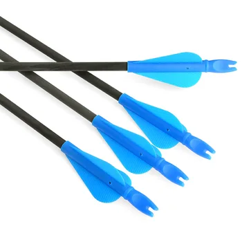 Пластиковый наконечник тетивы красного/синего цвета, 8 мм, встроенный наконечник стрелы, лук из перьев и стрелы для стрельбы из лука, используемые на древке стрелы 8 мм