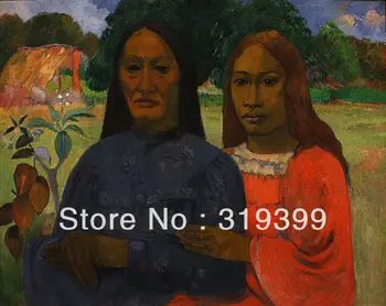 Репродукция картины маслом с пейзажем Поля Гогена на льняной ткани cavasTwo women, Бесплатная доставка, высокое качество, 100% ручная работа
