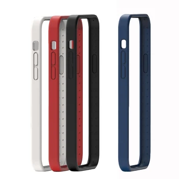 Роскошный оригинальный силиконовый бампер для iphone 14 Pro Max 13 12 с мягкой гибкой антидетонационной рамкой, синий, красный, черный