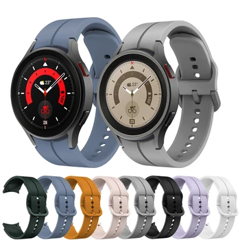 Спортивный Силиконовый Ремешок Для Samsung Galaxy Watch 5/4 44 мм 40 мм Watch 4 classic 46 мм 42 мм Браслет Galaxy Watch 5 pro 45 мм Ремешок