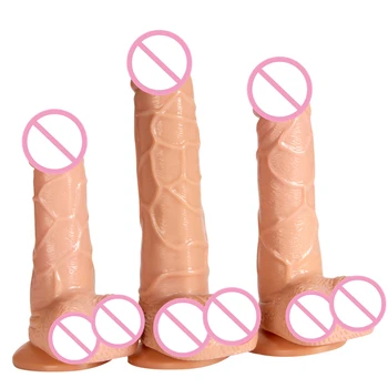 Фаллоимитатор Вибратор Эротические Секс-игрушки Реалистичный Огромный пенис С сильной присоской Вибраторы для женщин Вибрационные товары для взрослых Секс-шоп