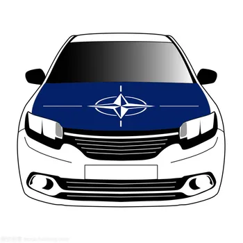 Флаги НАТО на крышке капота автомобиля 3,3x5 футов/5x7ft из 100% полиэстера, баннер на капоте автомобиля