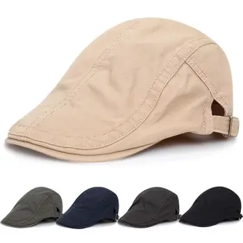 Хлопковые Классические береты для женщин и мужчин, восьмиугольная кепка с козырьком вперед, шляпа британского художника, Классический осенне-зимний Винтажный льняной берет