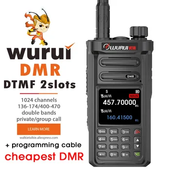 цифровая портативная рация wurui D99 DMR, двухстороннее радио, профессиональный держатель устройства дальнего действия для радиолюбителей UHF VHF, оборудование для любителей всех диапазонов