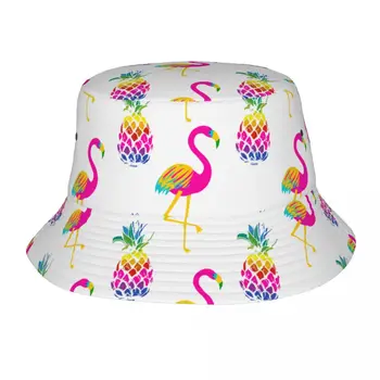 Шляпа с фламинго, модная солнцезащитная кепка, уличная шляпа рыбака для женщин и мужчин, пляжные кепки для подростков, рыболовная кепка
