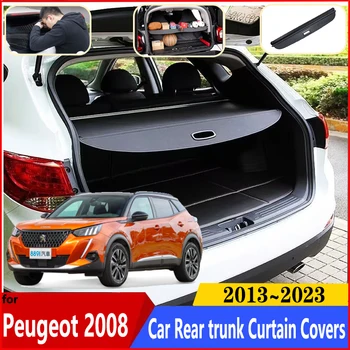 Шторка заднего багажника автомобиля для Peugeot 2008 Аксессуары 2022 2013 ~ 2023 2020 Аксессуары для украшения перегородки багажника автомобиля